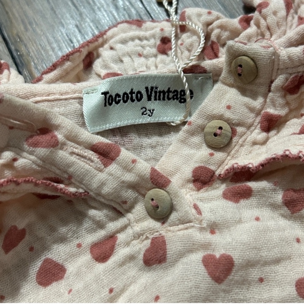 Tocoto vintage Heart Print Set 2t - Picture 2 of 2
